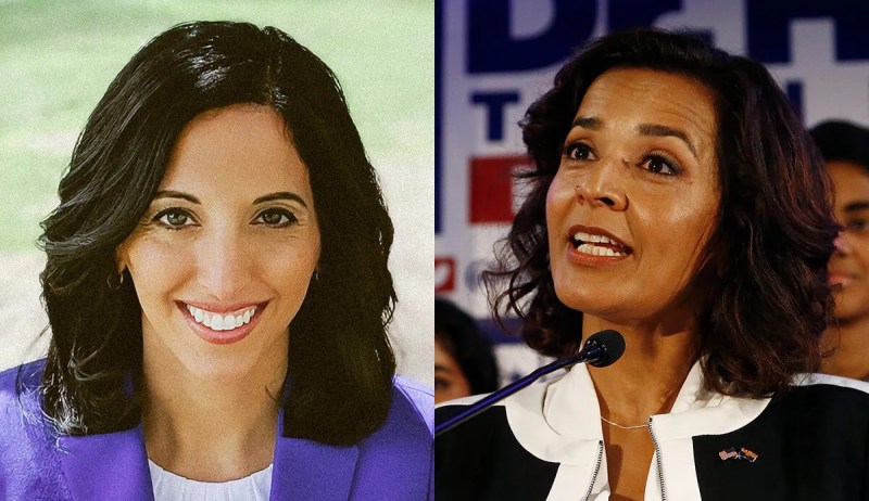 headshots of Anita Malik and Dr. Hiral Tipirneni