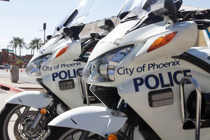 two Phoenix police motorcycles