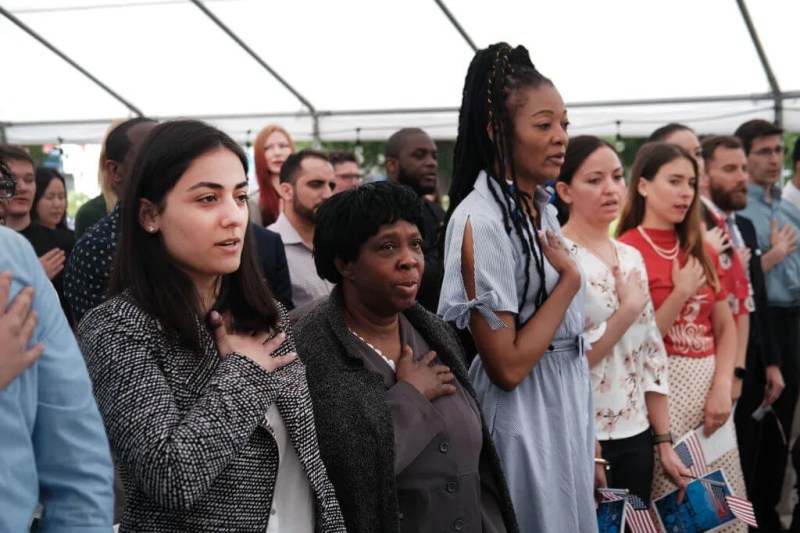 Immigrants provide an important economic engine in the United States, which bipartisan economy experts have repeatedly shown. Democratic presidential nominee Joe Biden has made boosting immigration a cornerstone of his platform, in contrast to President Trump (Photo by Spencer Platt/Getty Images).