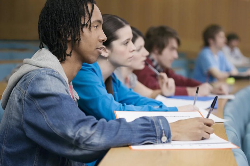 group of students sitting in lecture hall
