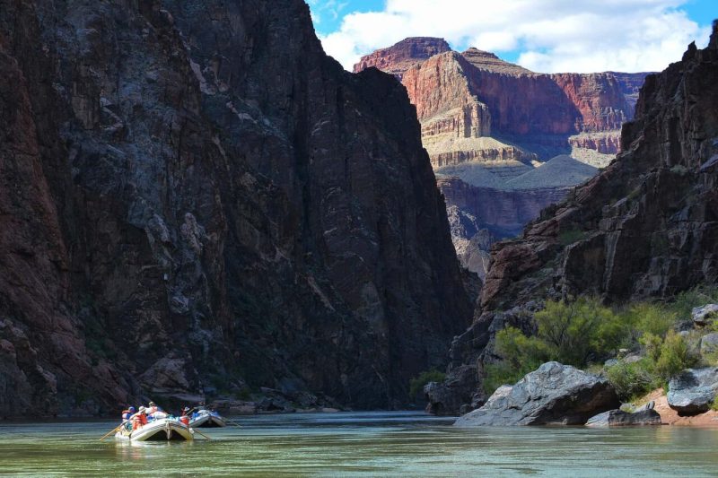 folks rafting the colorado river