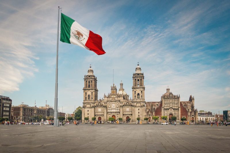 Zocalo Square and Mexico City Cathedral