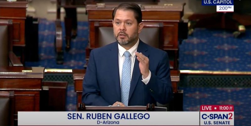Ruben Gallego speaking in Senate