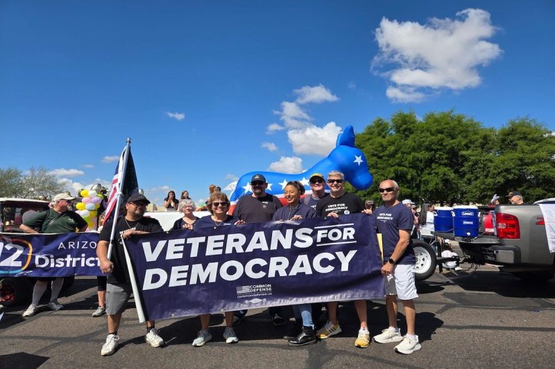 veterans marching