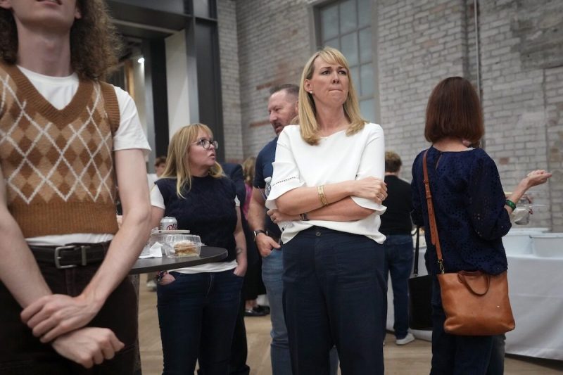 Julie Spilsbury standing in a group of people