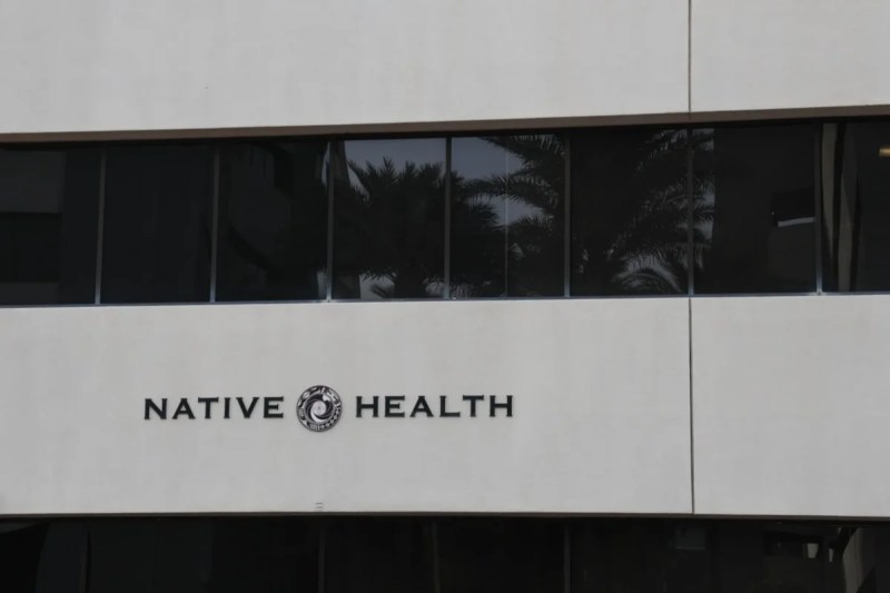 a sign on a building that says Native Health