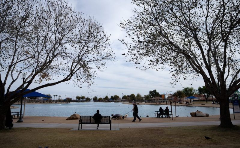 people outside at a park